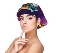 XZDLXJ Punk Portrait ram Skull. Satin Sleep Cap for Adults - Hair Protection and Comfort Black, Black, One size