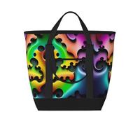 XZDLXJ puzzle qui se dispersent Large Capacity Insulated Shoulder and Tote Bag for Hot and Cold Food, Black, One Size