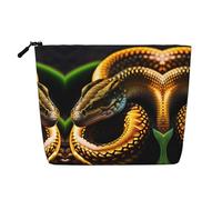 XZDLXJ Quetzalcoatlus waiting for food Water-Resistant Linen-Look Single-Layer Makeup Pouch with Zipperfor Your Daily or Travel Needs, Black, One Size
