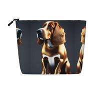 XZDLXJ render of a neotribal Water-Resistant Linen-Look Single-Layer Makeup Pouch with Zipperfor Your Daily or Travel Needs, Black, One Size