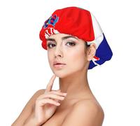 XZDLXJ Republic of Croatia Flag Satin Sleep Cap for Adults - Hair Protection and Comfort Black, Black, One size