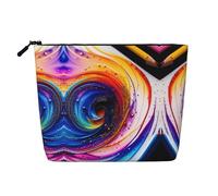 XZDLXJ scribble art to the pap Water-Resistant Linen-Look Single-Layer Makeup Pouch with Zipperfor Your Daily or Travel Needs, Black, One Size