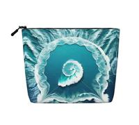 XZDLXJ Sea of Love Water-Resistant Linen-Look Single-Layer Makeup Pouch with Zipperfor Your Daily or Travel Needs, Black, One Size