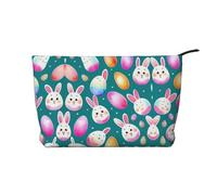 XZDLXJ Shy rabbit faces Corduroy cosmetic bag, suitable for travel and daily use, Sturdy Lining, Ensures Longevity, Black, One Size