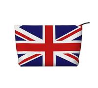 XZDLXJ UK Flag Corduroy cosmetic bag, suitable for travel and daily use, Sturdy Lining, Ensures Longevity, Black, One Size