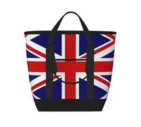 XZDLXJ UK Flag Large Capacity Insulated Shoulder and Tote Bag for Hot and Cold Food, Black, One Size