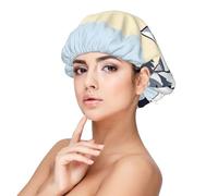 XZDLXJ White Snowy Mountains Satin Sleep Cap for Adults - Hair Protection and Comfort, Black, Black, One size