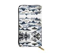 XZDLYY Chinese Landscape Long Clutch Wallet for Fashionable Women - Lightweight, Durable, Personalized, and Stylish