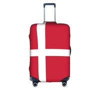 XZDLYY Danish flag Suitcase Cover with Invisible Zipper, for Business and Travel, Without Suitcase, White, L
