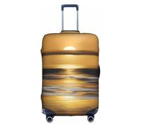 XZDLYY Golden Horizon Suitcase Cover with Invisible Zipper, for Business and Travel, Without Suitcase, White, L