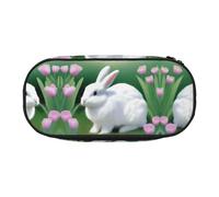 XZDLYY Portable Lightweight Bunny Bliss Pencil Bag Cosmetic Storage Bag for Stationery, and Small Items