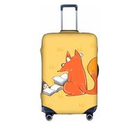 XZDLYY Sunflower seeds and foxes Suitcase Cover with Invisible Zipper, for Business and Travel, Without Suitcase, White, M