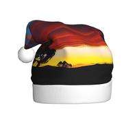 XZDPY a Western Sunset Christmas Hat for Adult, Holiday Party Costume Accessory, Santa Claus Event Headwear
