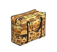 XZDPY African grassland animals Large Capacity Polyester Shopping Tote Bag Full Print Foldable For Outdoor Camping Beach Travel