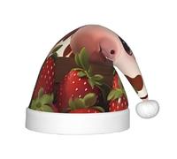XZDPY Cows and Strawberries Christmas Hat for Kids, Holiday Party Costume Accessories, Festival Headwear for New Year