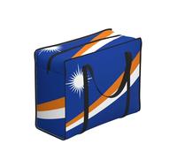 XZDPY Flag of the Marshall Islands Large Capacity Polyester Shopping Tote Bag Full Print Foldable For Outdoor Camping Beach Travel