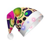 XZDPY Patterns of many fruits Christmas Light-Up Decorative Hat for Adults, Holiday Hat for Party and Festival