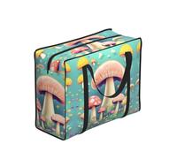 XZDPY Pretty little mushrooms Large Capacity Polyester Shopping Tote Bag Full Print Foldable For Outdoor Camping Beach Travel