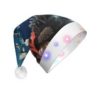 XZDPY Sharks under the sea Christmas Light-Up Decorative Hat for Adults, Holiday Hat for Party and Festival