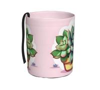 XZDZDG Cartoon Succulents Car Trash Can - Durable Oxford Fabric, Waterproof & Portable for All Vehicles