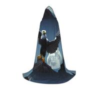 XZDZDG Eagle under the stars Hooded Cape Large Cosplay Cloak, Halloween Costume, Role Play, Theme Party, Stage Performance