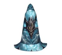 XZDZDG Flying Dragon Hooded Cape Medium Cosplay Cloak, Halloween Costume, Role Play, Theme Party, Stage Performance