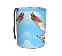 XZDZDG Flying Seagulls Car Trash Can - Durable Oxford Fabric, Waterproof & Portable for All Vehicles