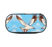 XZDZDG Lightweight and Durable Flying Seagulls Printed Pencil Case for Organized Storage of Study Supplies and Cosmetics