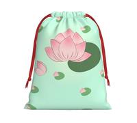 XZDZDG Lotus flowers waiting to bloom Soft Plush Drawstring Storage Bag for Festivals and Everyday Use