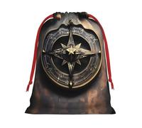 XZDZDG Magical Design Norse Runes Compass Soft Plush Drawstring Storage Bag for Festivals and Everyday Use