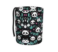 XZDZDG Panda Cute face Car Trash Can - Durable Oxford Fabric, Waterproof & Portable for All Vehicles