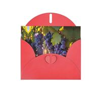 XZDZDG Pearl Paper Desert Grapes Greeting Card Red for Holidays, Weddings, Birthdays, Valentine's Day, Festivals