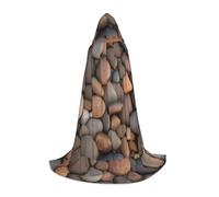 XZDZDG Pebbles in the beach Hooded Cape Small Cosplay Cloak, Halloween Costume, Role Play, Theme Party, Stage Performance