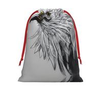 XZDZDG Sketching an eagle Soft Plush Drawstring Storage Bag for Festivals and Everyday Use