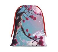 XZDZDG Small pink flowers Soft Plush Drawstring Storage Bag for Festivals and Everyday Use