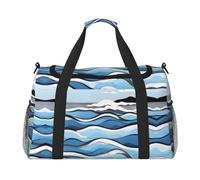 XZDZDG Waves lapping at the rocks Travel Tote Bag with Adjustable Shoulder Strap and Large Capacity