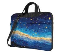 XZDZWK 14 inch Shockproof Laptop Bag Unique blue Starry Sky Pattern Light and Easy To Carry Suitable for Business Trips