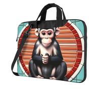 XZDZWK 14 inch Shockproof Laptop Bag Unique The silent monkey Pattern Light and Easy To Carry Suitable for Business Trips