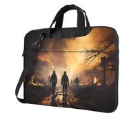 XZDZWK 15.6 inch Shockproof Laptop Bag Unique Firefighters fighting fires Pattern Light and Easy To Carry Suitable for Business Trips