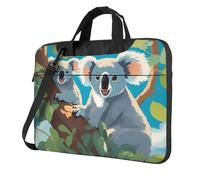 XZDZWK 15.6 inch Shockproof Laptop Bag Unique Two happy koalas Pattern Light and Easy To Carry Suitable for Business Trips