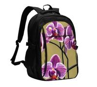XZDZWK Beautiful Orchids Versatile Travel Backpack Light Simple Independent Compartment Large Capacity Multi-pocket