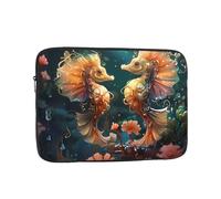 XZDZWK Beautiful Seahorse Couple Laptop Bag Convenient Shockproof 10 inch Stylish Print for Business Travel Work and Office