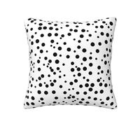 XZDZWK Black And White Polka Dot Double-Sided Pillowcase 20"x20" Soft and Skin Friendly for Sofa Backrest Cars Bedroom