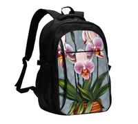 XZDZWK Blooming Orchids Versatile Travel Backpack Light Simple Independent Compartment Large Capacity Multi-pocket