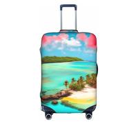 XZDZWK Caribbean Scenery Suitcase Covers L Scratch Proof and Dust Proof with Personalized Design for Travel Business and Outdoor Use