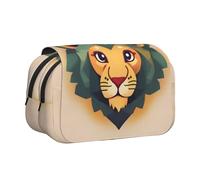XZDZWK Cartoon Lion Clamshell Pen Case Stylish and Large Capacity Design Suitable for Students and Business Travelers