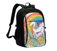 XZDZWK cartoon unicorns Versatile Travel Backpack Light Simple Independent Compartment Large Capacity Multi-pocket