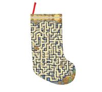 XZDZWK Christmas Stockings With Labyrinth Treasure Map Print Design â€“ Exquisite And Beautiful Pendant For Family And Small Toy Storage