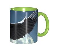 XZDZWK Classic Green Mugs Unique Eagle Under The Stars Pattern Durable Style for Work Home and Afternoon Tea