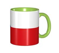 XZDZWK Classic Green Mugs Unique Flag of The Czech Republic Pattern Durable Style for Work Home and Afternoon Tea